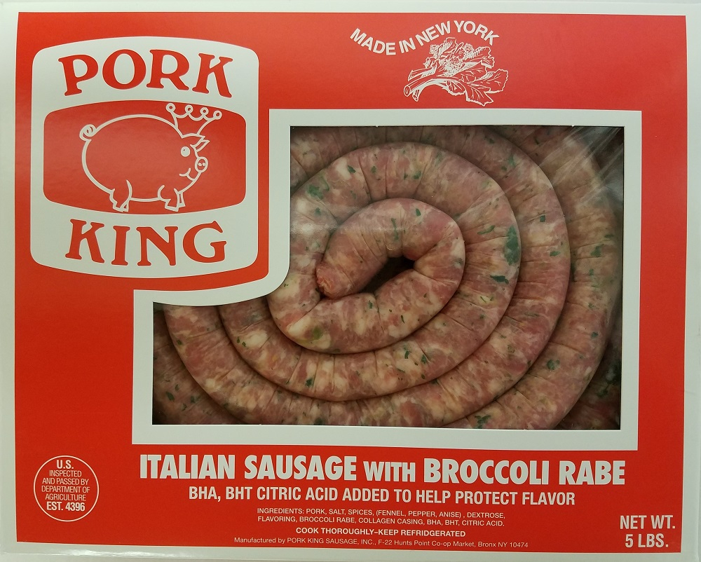 Pork King Cheese & Parsley Sausage 5 Lb - meadowhillfarms