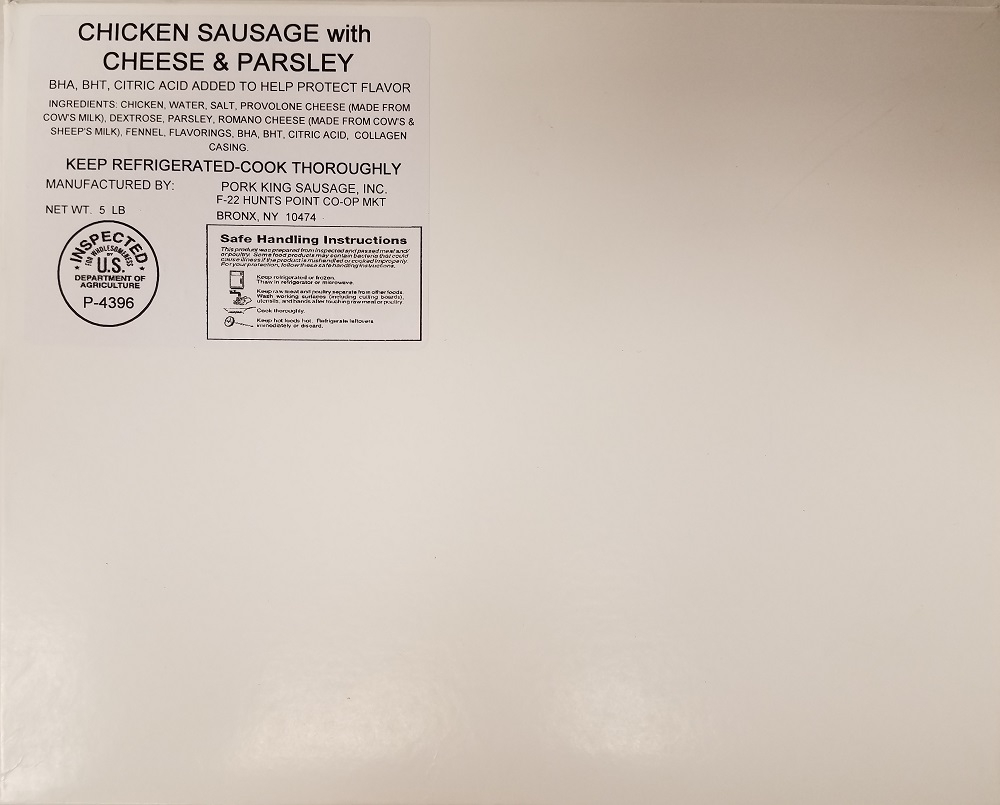 Chicken Sausage with Cheese Parsley