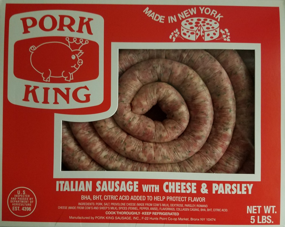 Italian Sausage with Cheese Parsley